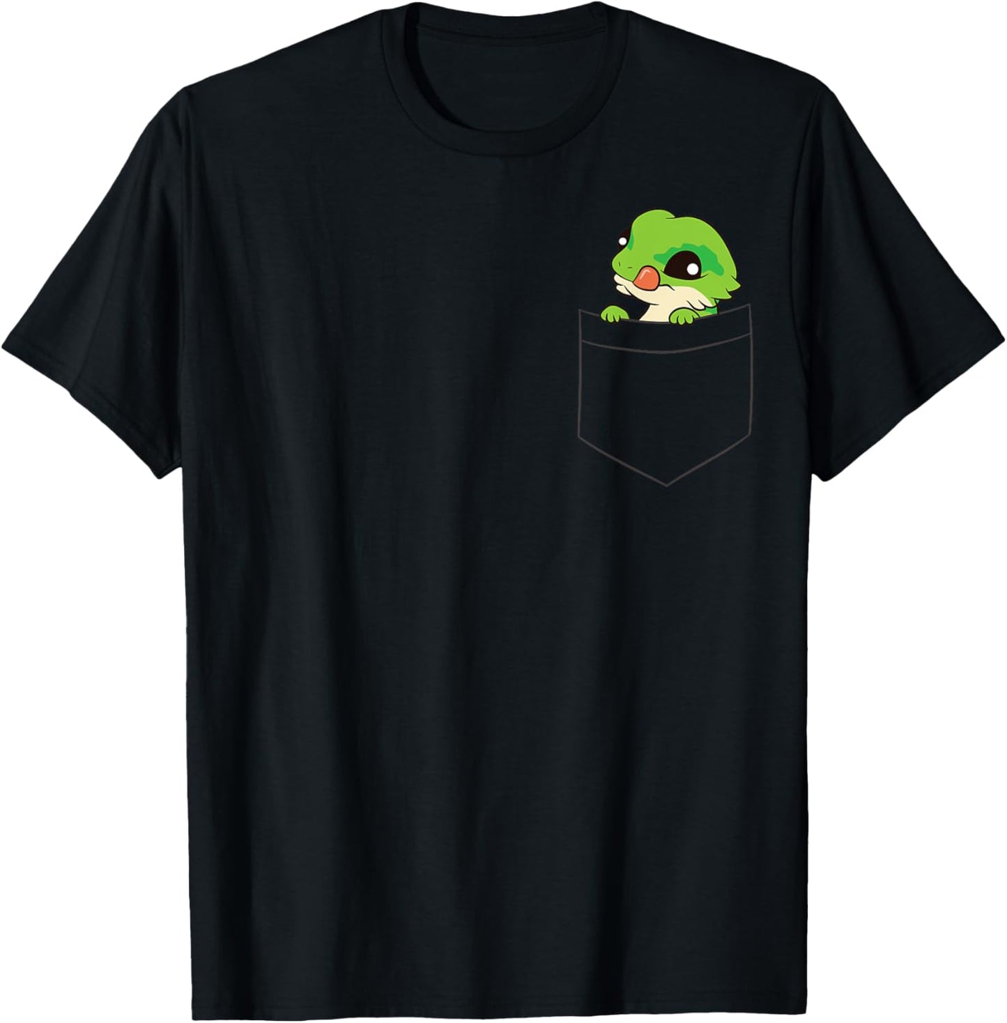 Lizard In Pocket Cute Lizard In Pocket T-Shirt - T-Shirt | Black