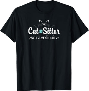 Cat Sitter Extraordinaire T-Shirt - T-Shirt | Black