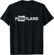 Retro Portland Oregon Across Chest Vintage Distressed T-Shirt - T-Shirt | Black