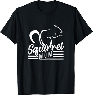 Squirrel Mom Rodent Acorn Forest Animal Flying Squirrel T-Shirt - T-Shirt | Black