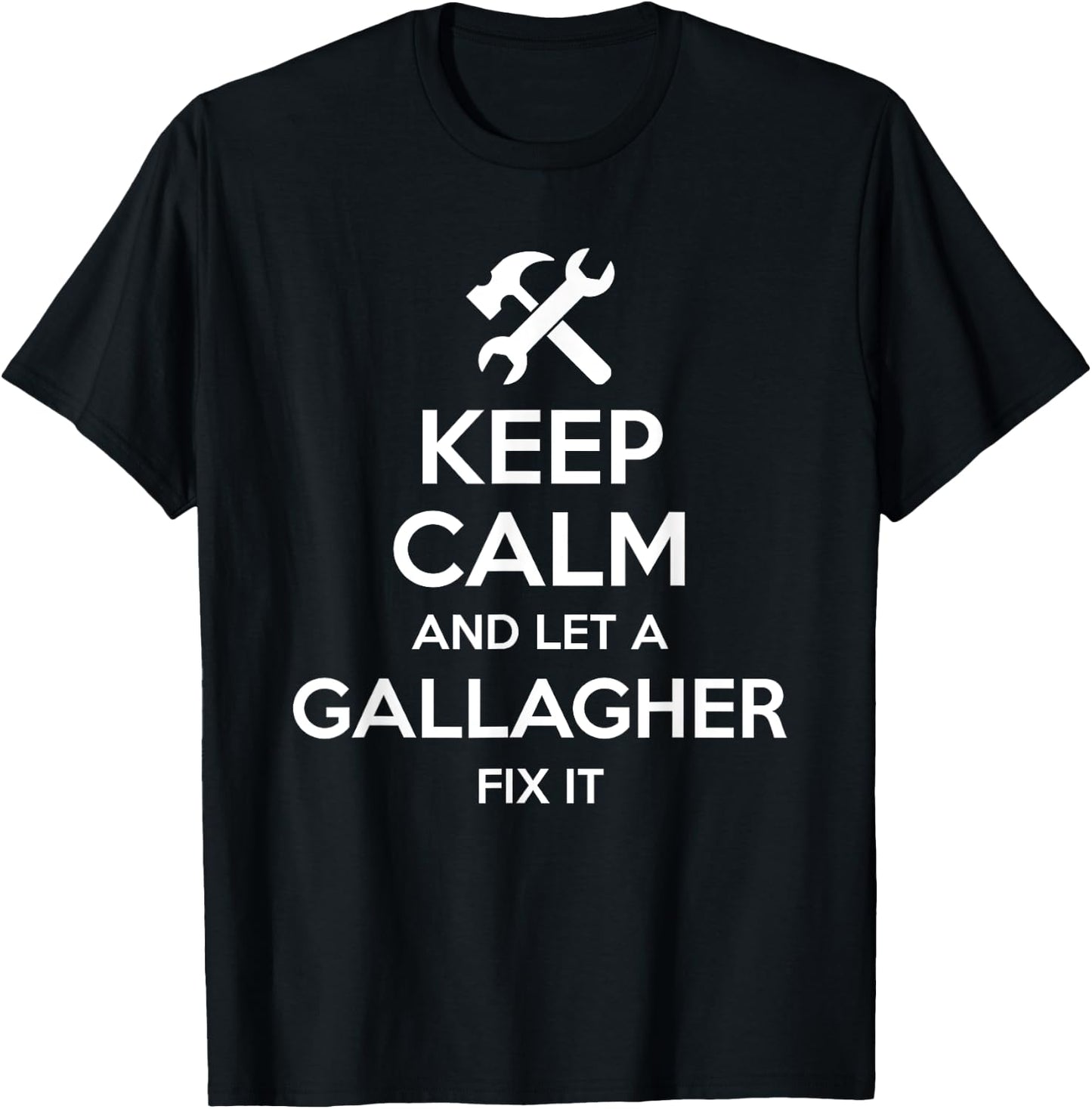 GALLAGHER Funny Surname Birthday Family Tree Reunion Gift T-Shirt - T-Shirt | Black
