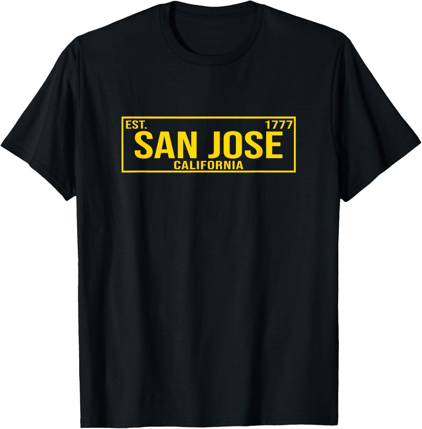 San Jose - California - License Plate Design - Classic T-Shirt - T-Shirt | Black