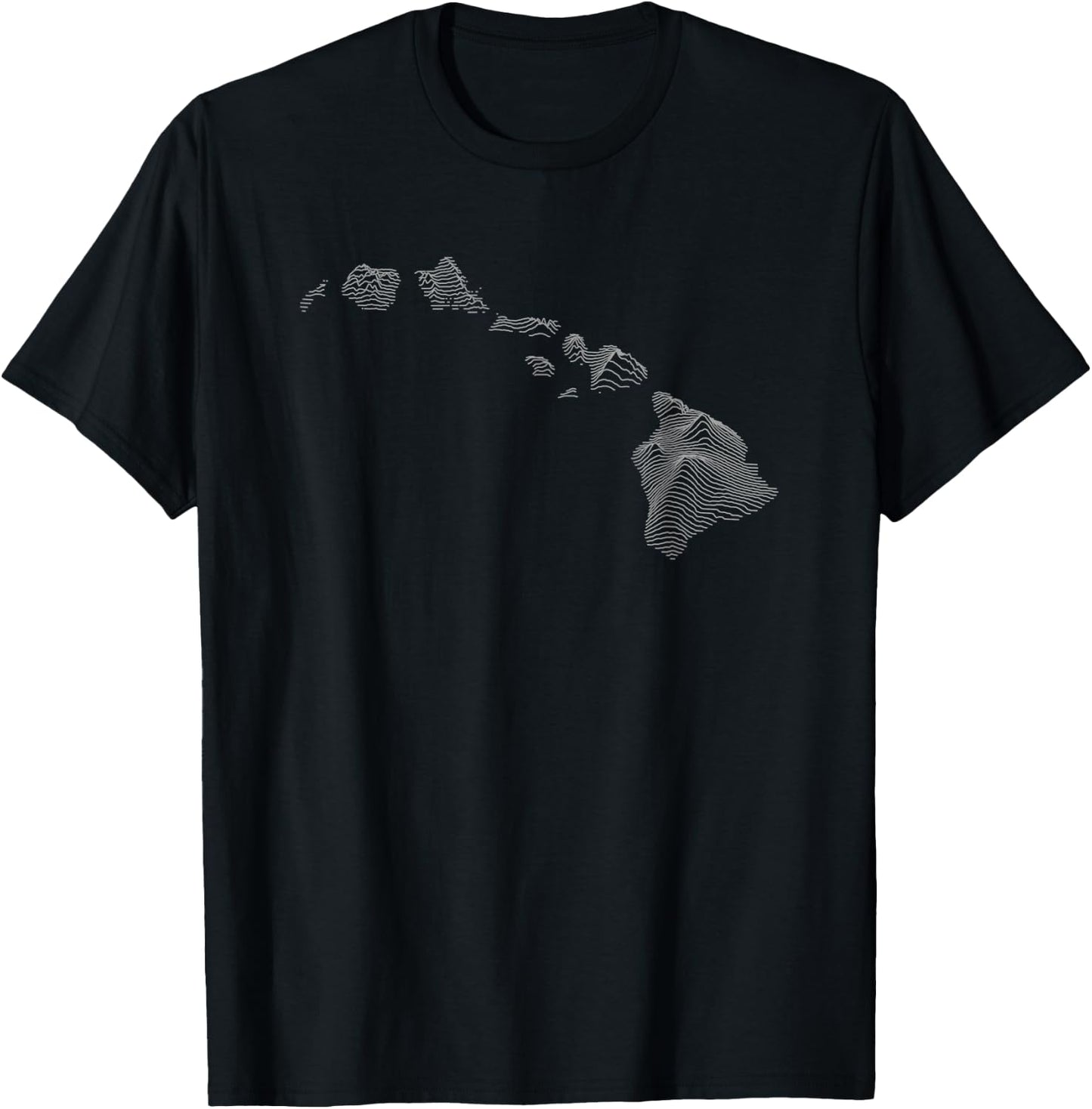 Hawaiian Island Chain Map T-Shirt - T-Shirt | Black
