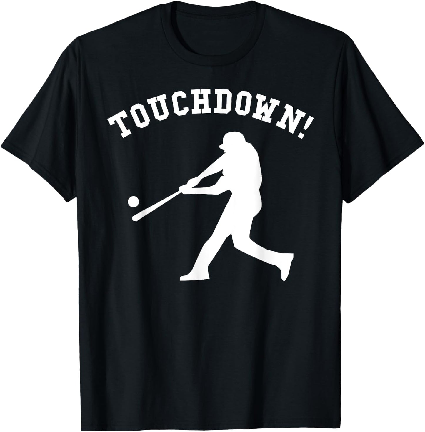 Touchdown Baseball Funny Football Sports Humor Joke Vintage T-Shirt - T-Shirt | Black