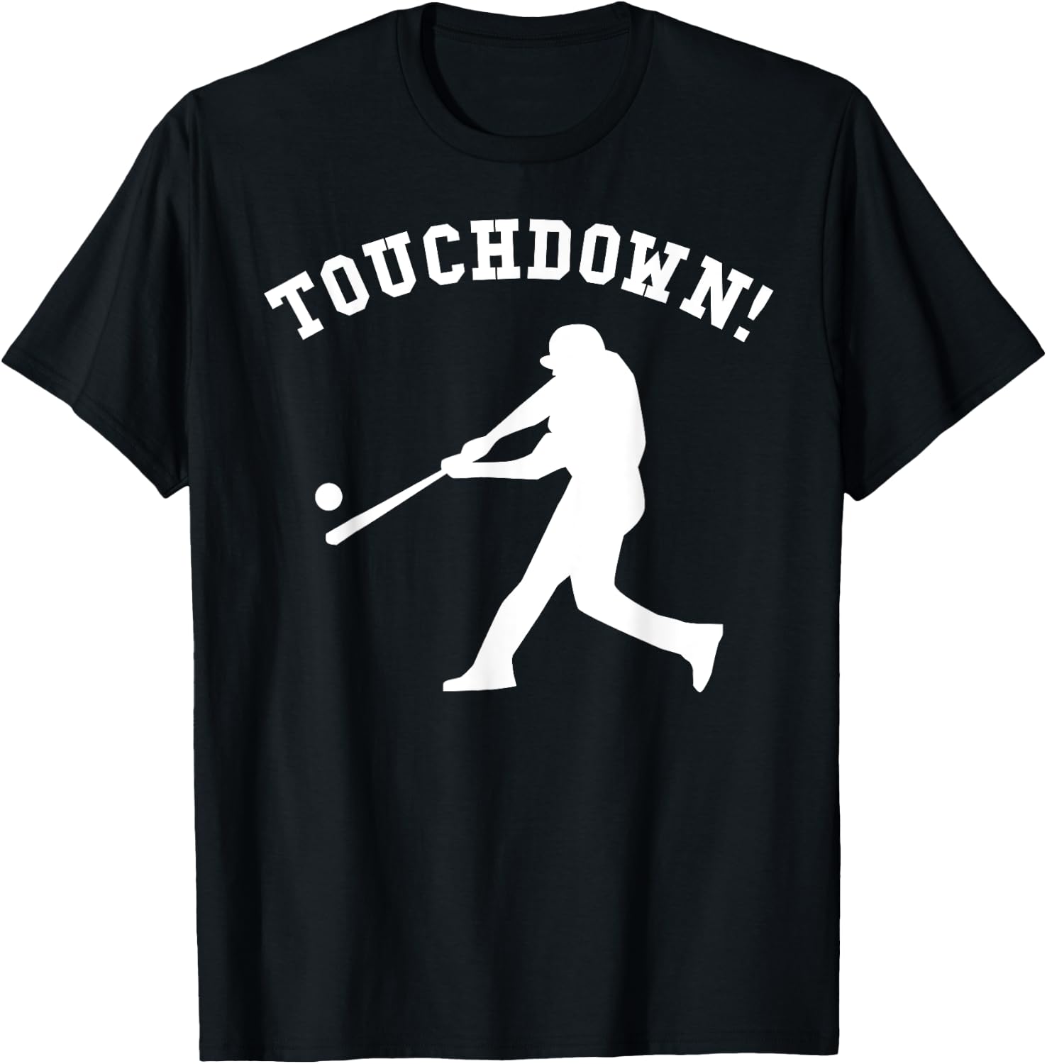Touchdown Baseball Funny Football Sports Humor Joke Vintage T-Shirt - T-Shirt | Black