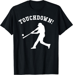 Touchdown Baseball Funny Football Sports Humor Joke Vintage T-Shirt - T-Shirt | Black