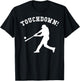 Touchdown Baseball Funny Football Sports Humor Joke Vintage T-Shirt - T-Shirt | Black