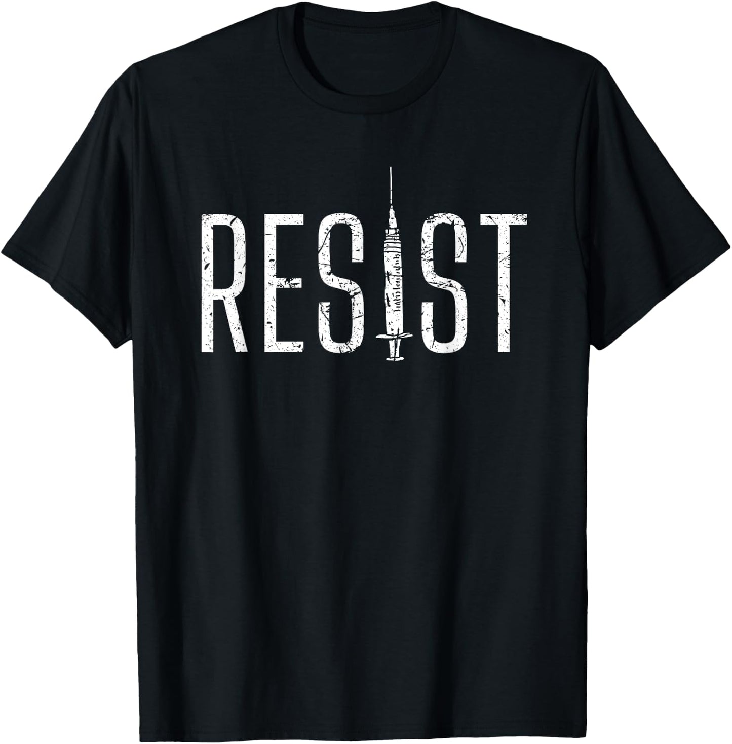 Resist Anti-Vax No Forced Vaccination Mandate T-Shirt - T-Shirt | Black