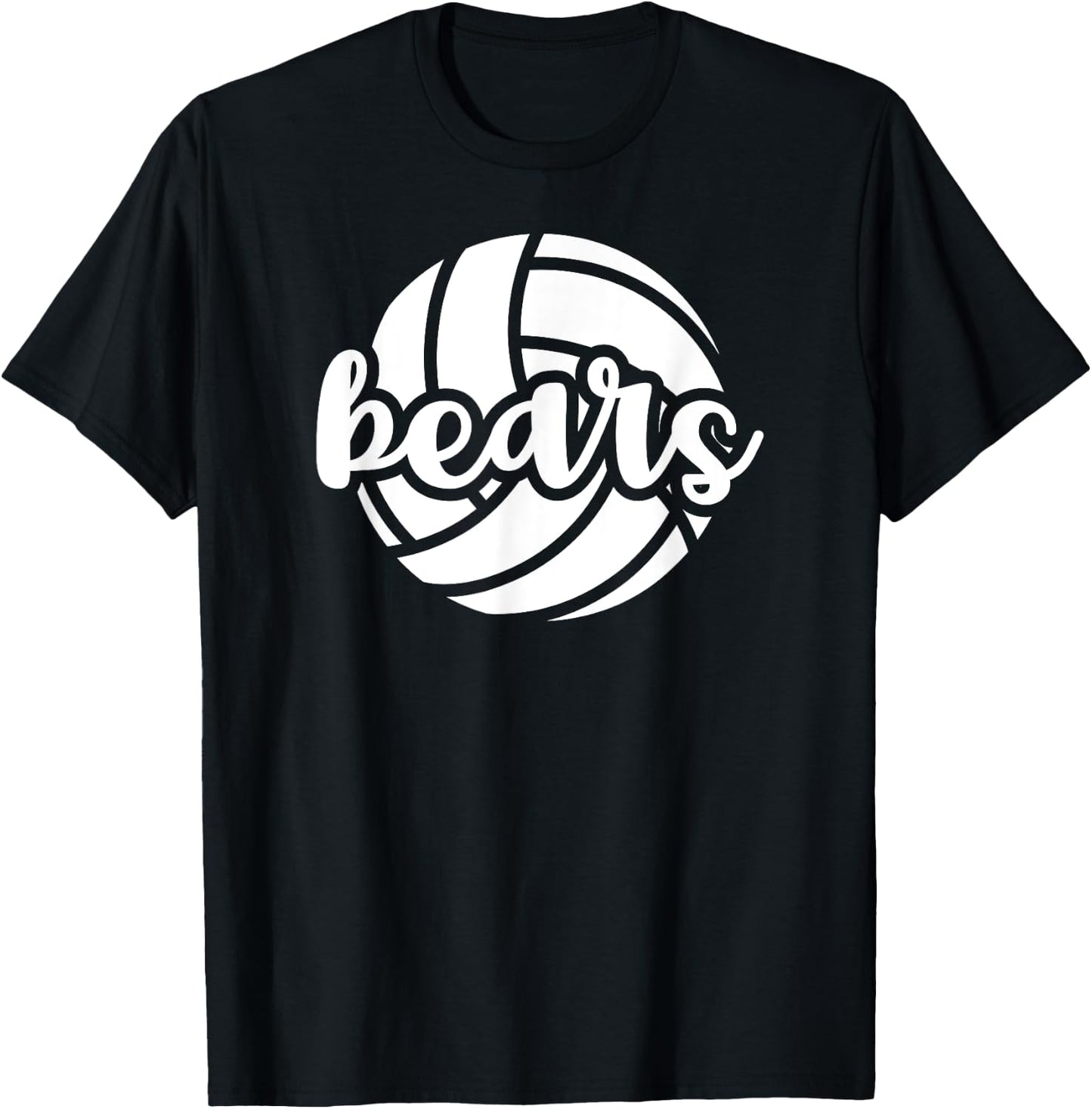 Bears Volleyball Team Mascot School Spirit Game Day T-Shirt - T-Shirt | Black