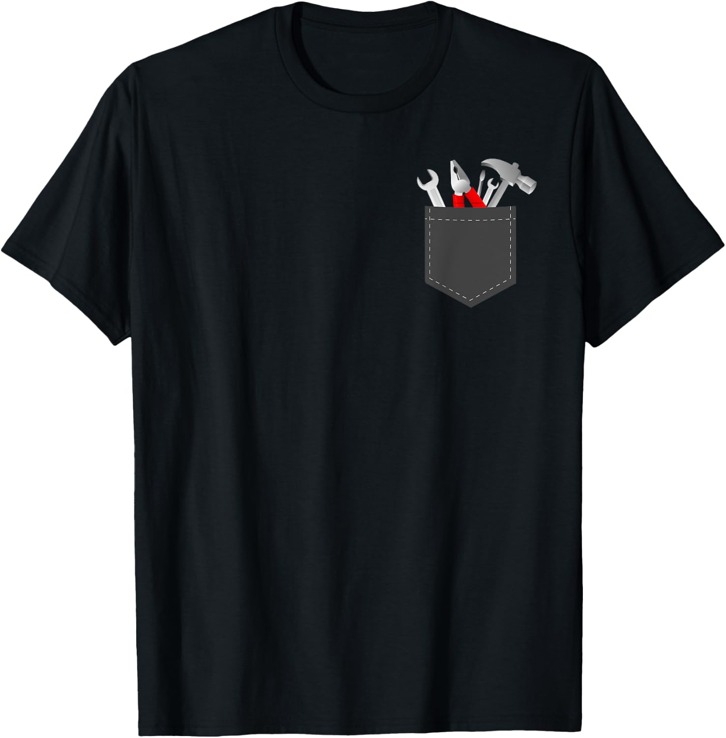 Pocket Handyman Woodworking Mechanical Tools Gift T-Shirt - T-Shirt | Black