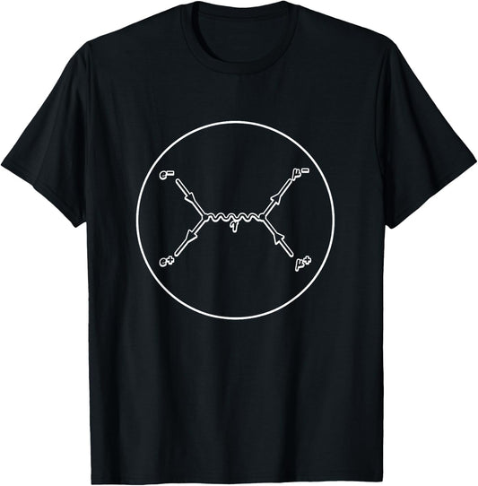 Quantum Mechanics Feynman Diagram T-Shirt - T-Shirt | Black