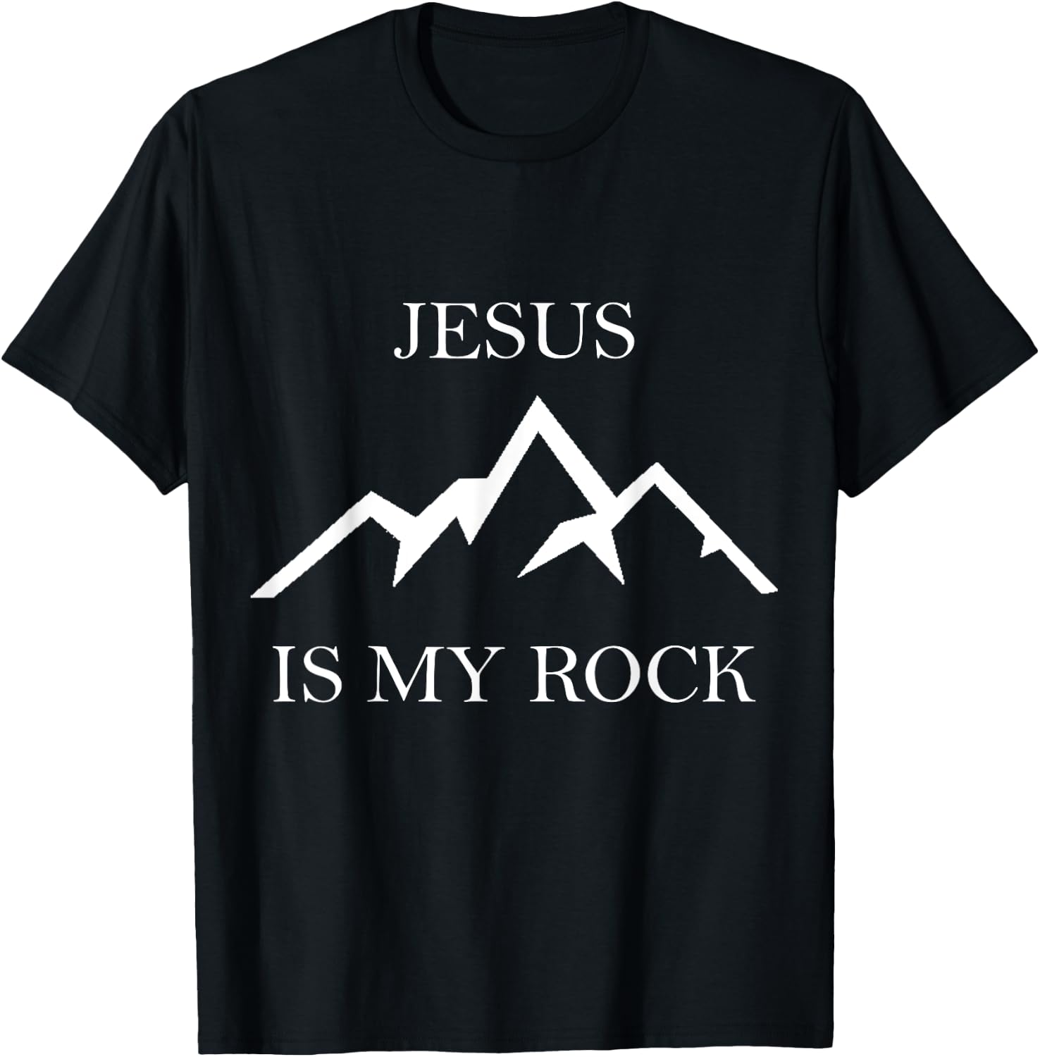 Jesus is my Rock T-Shirt - T-Shirt | Black