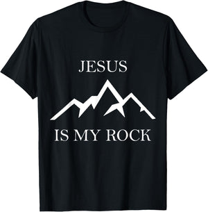 Jesus is my Rock T-Shirt - T-Shirt | Black