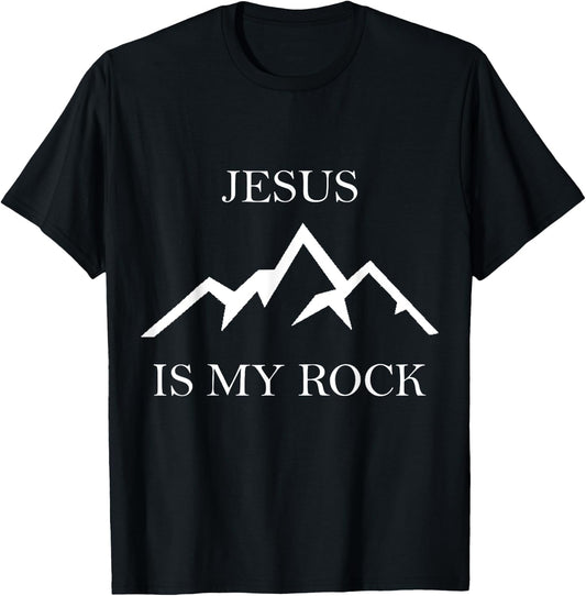 Jesus is my Rock T-Shirt - T-Shirt | Black