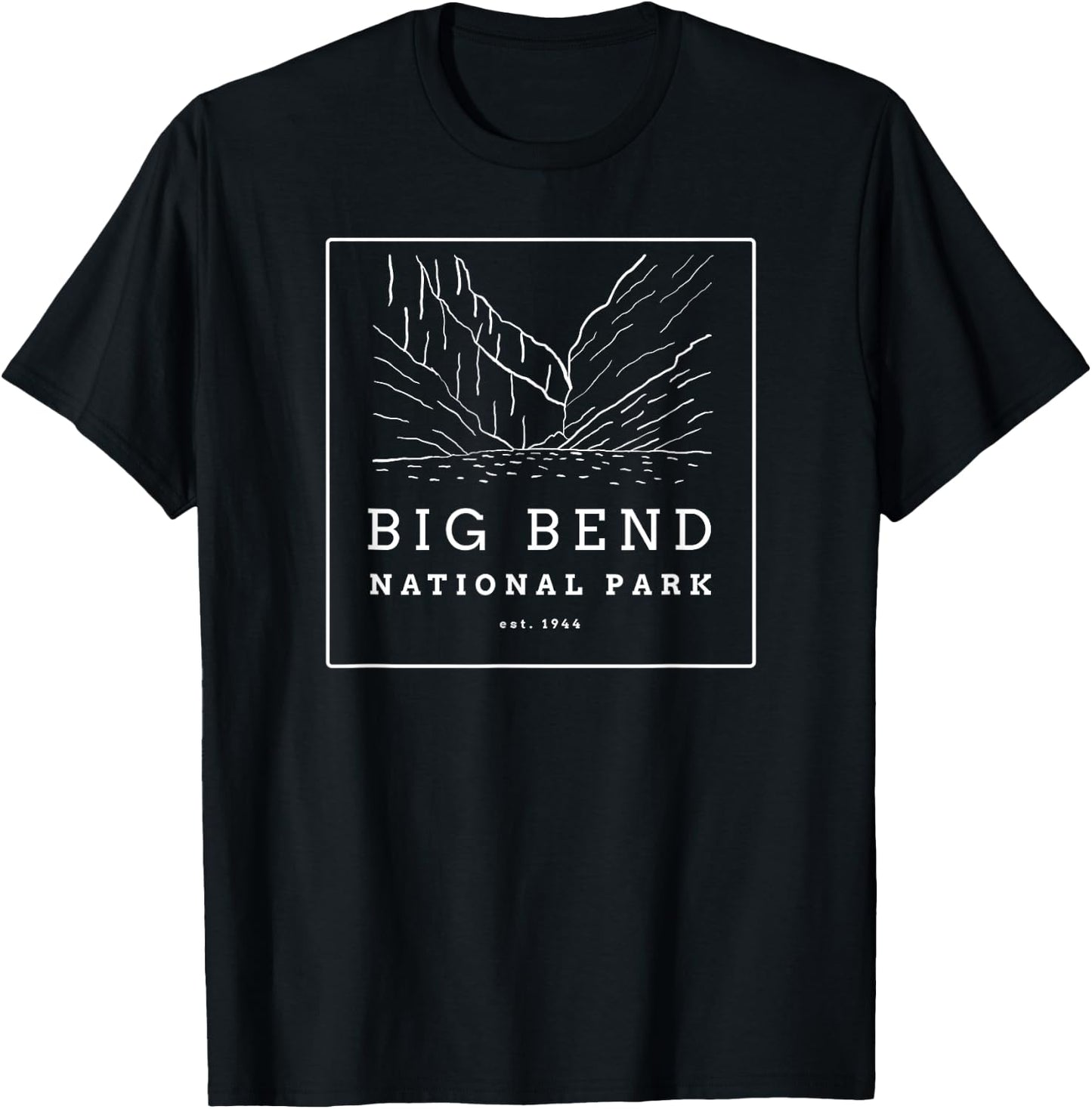 Vintage Big Bend National Park Texas Hiking T-Shirt - T-Shirt | Black