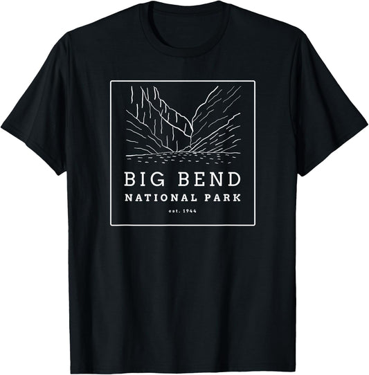 Vintage Big Bend National Park Texas Hiking T-Shirt - T-Shirt | Black