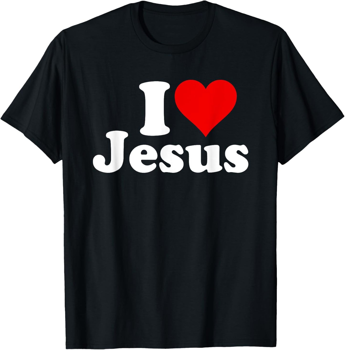 I Heart Love Jesus Christ T-Shirt - T-Shirt | Black