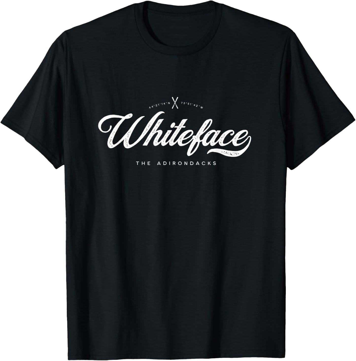 Whiteface Mountain NY Graphic Skis Vintage Retro T-Shirt - T-Shirt | Black
