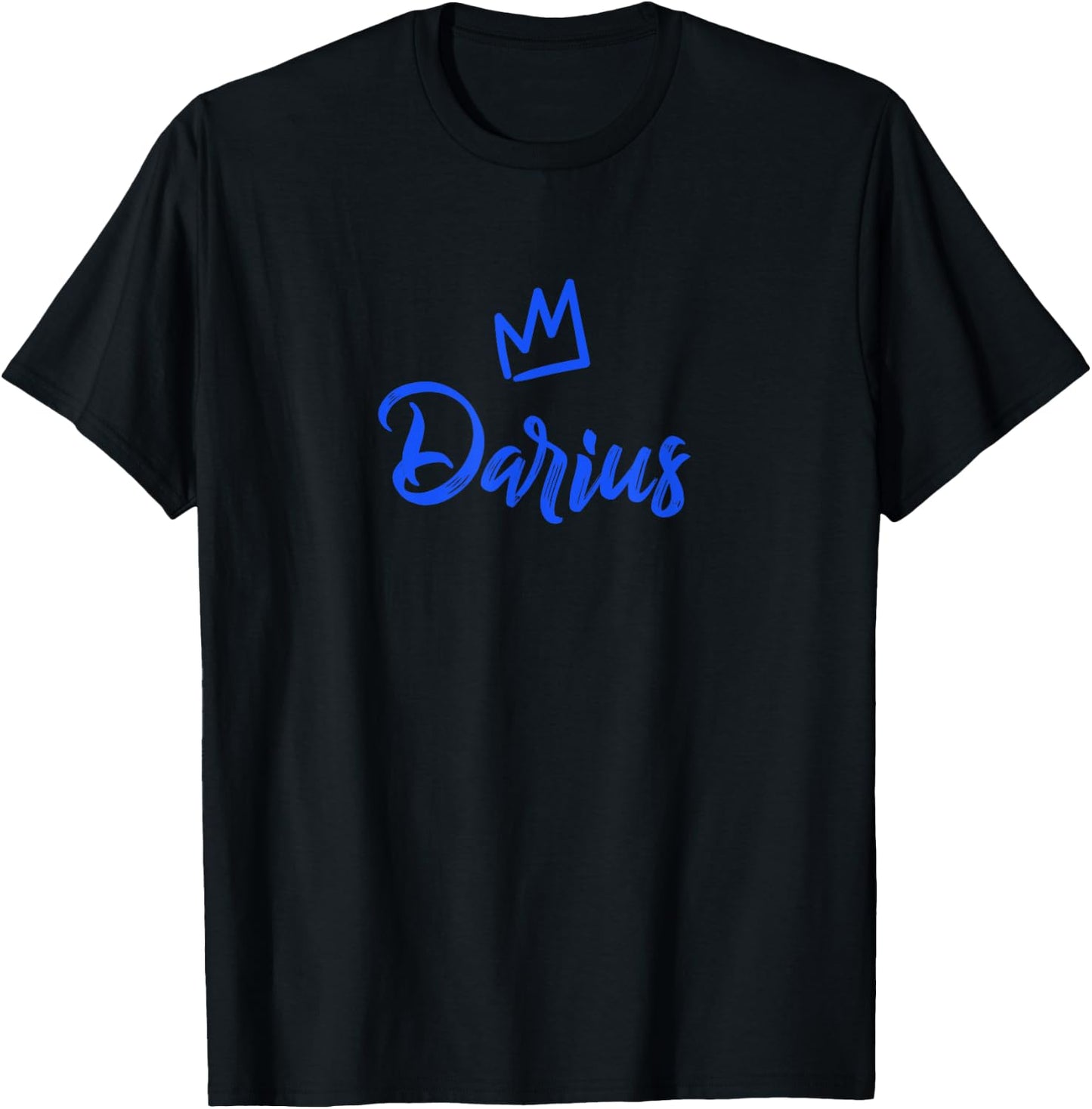 Darius the King / Blue Crown & Name Called Darius T-Shirt - T-Shirt | Black