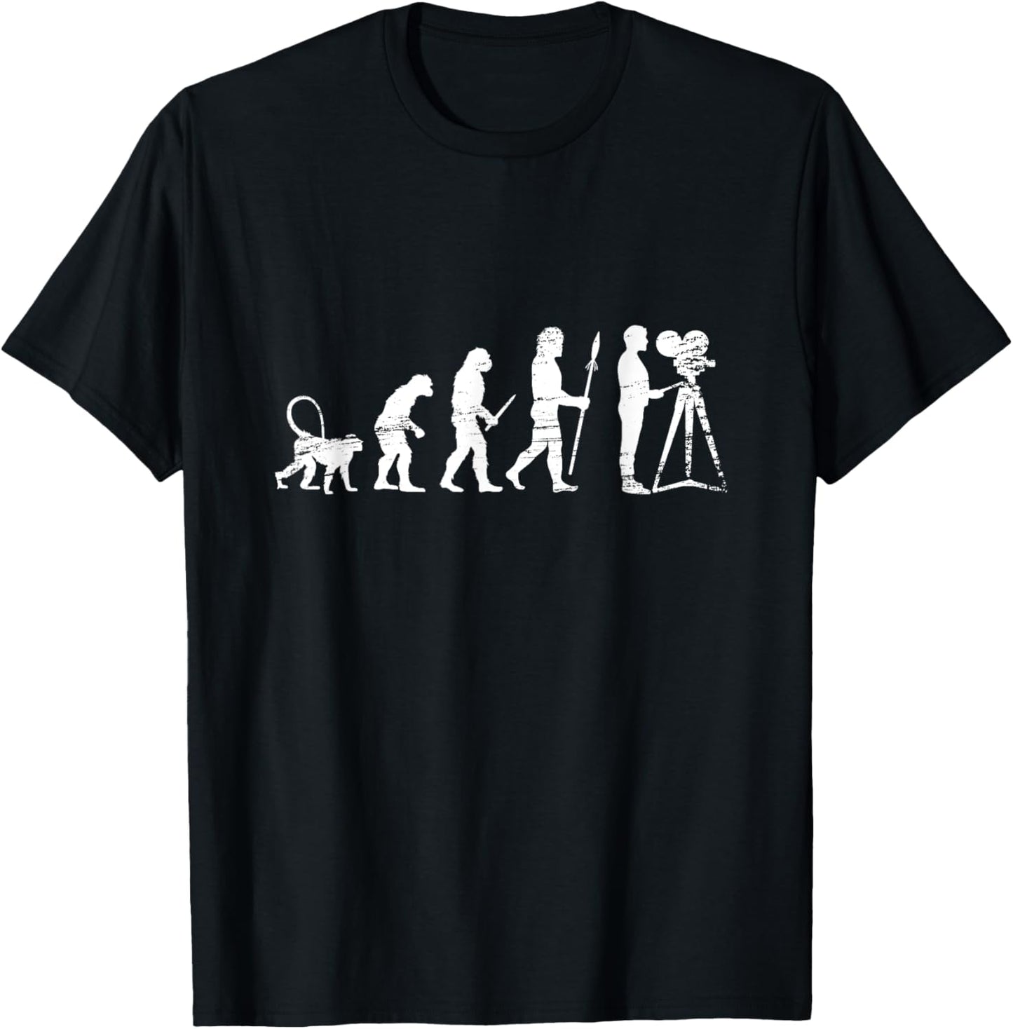 Evolution Cameraman T-Shirt - T-Shirt | Black