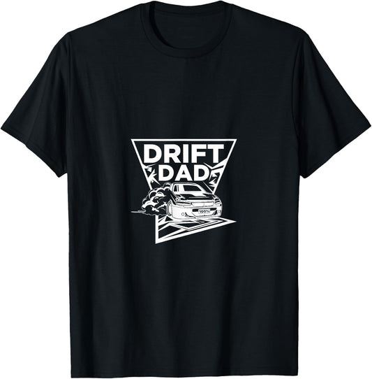 Drift Dad Japan Car Drifting With Smoke Daddy Project Stance T-Shirt - T-Shirt | Black