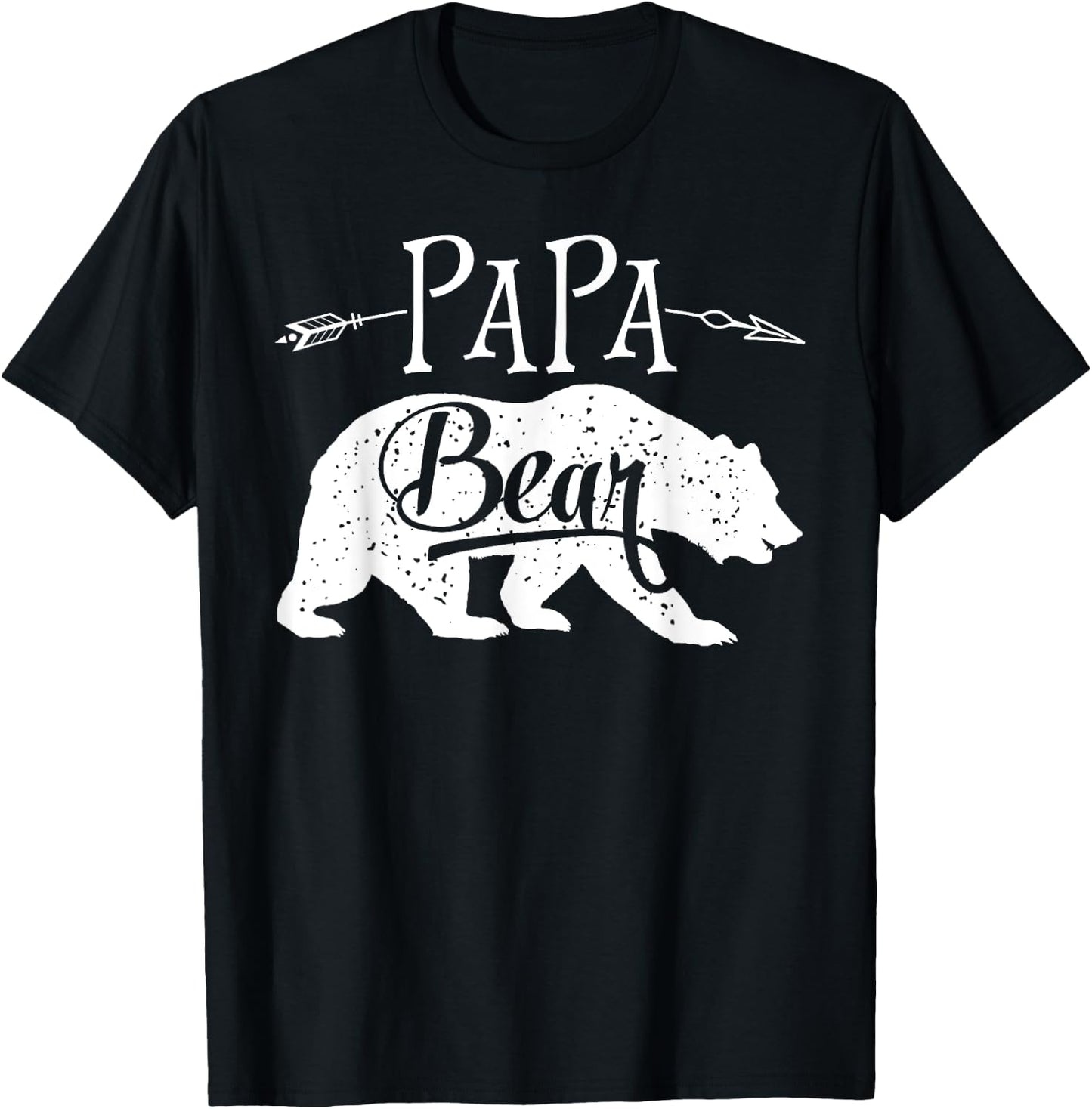 Papa Bear T shirt Fathers Day Family Matching Couple Men T-Shirt - T-Shirt | Black