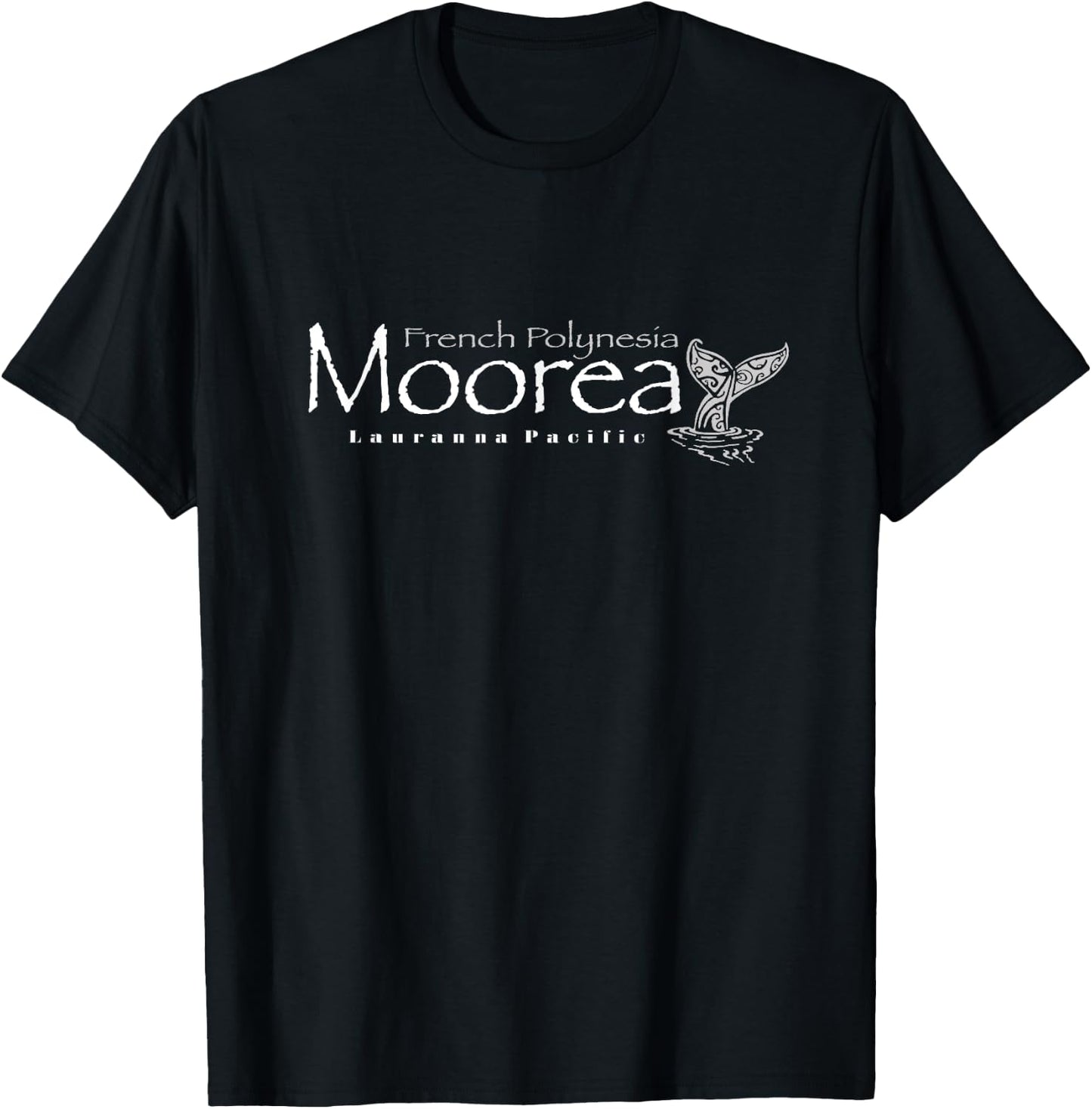 Moorea Tail, Polynesian tribal tattoo whale's tail design T-Shirt - T-Shirt | Black