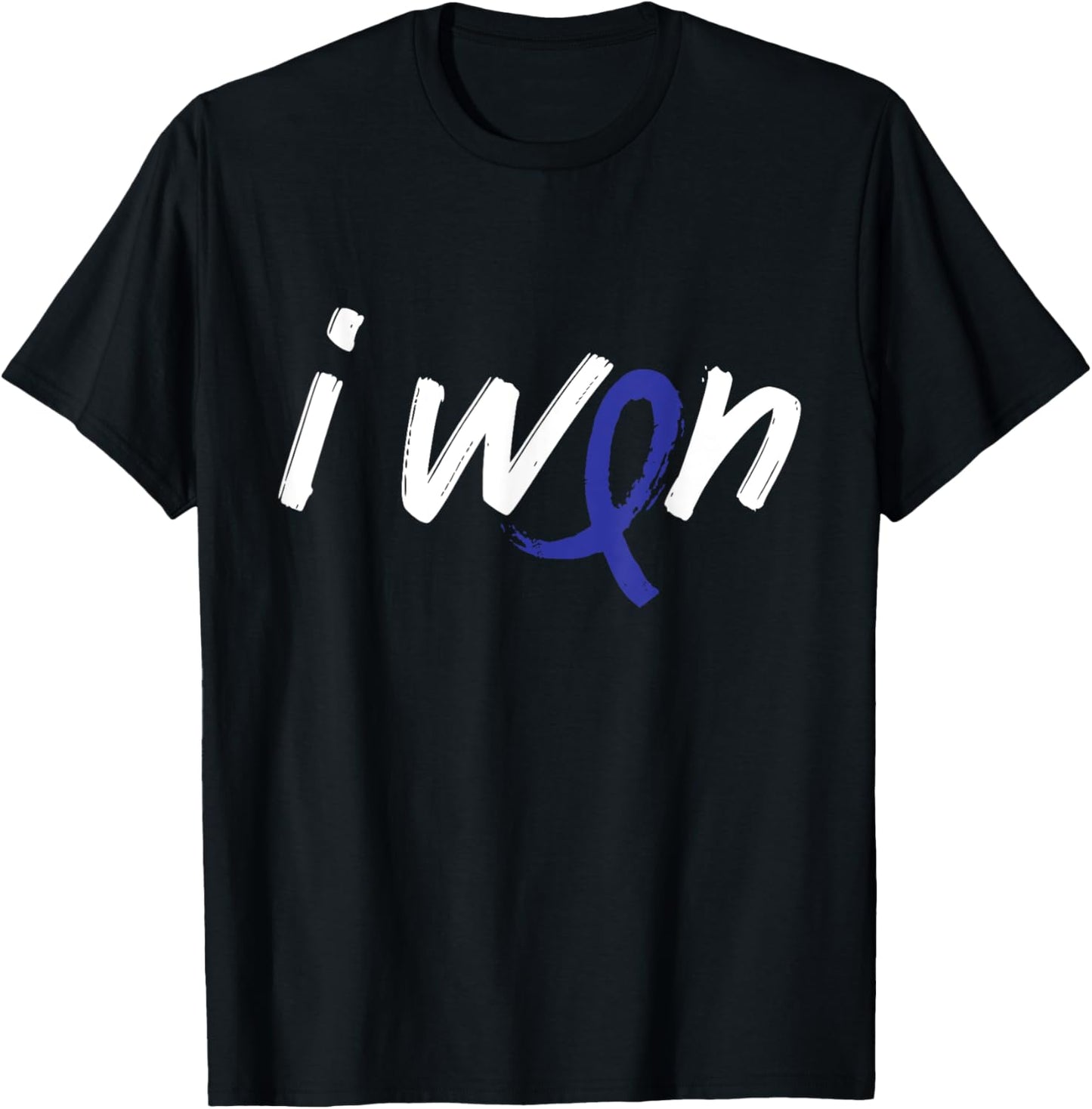 Cancer Warriors co Rectal Cancer Awareness I Won Fighter - Black, -Adults, Short Sleeve, , Cancer Awareness T-Shirt - T-Shirt | Black