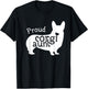 Proud Corgi Aunt Funny Mother's Day Dog Lover T-Shirt - T-Shirt | Black