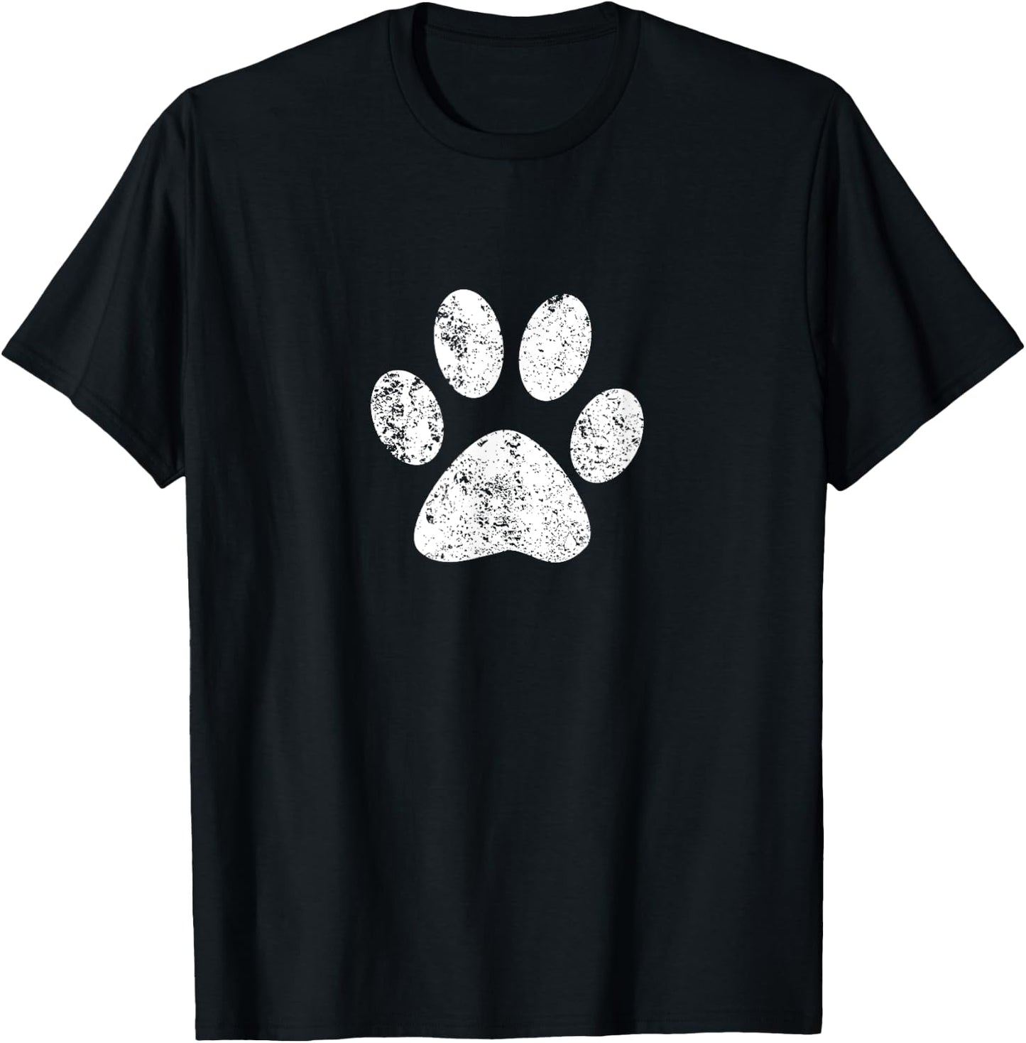 Dog Cat Paw Print Bulldogs Wildcats Huskies Tigers T Shirt T-Shirt - T-Shirt | Black