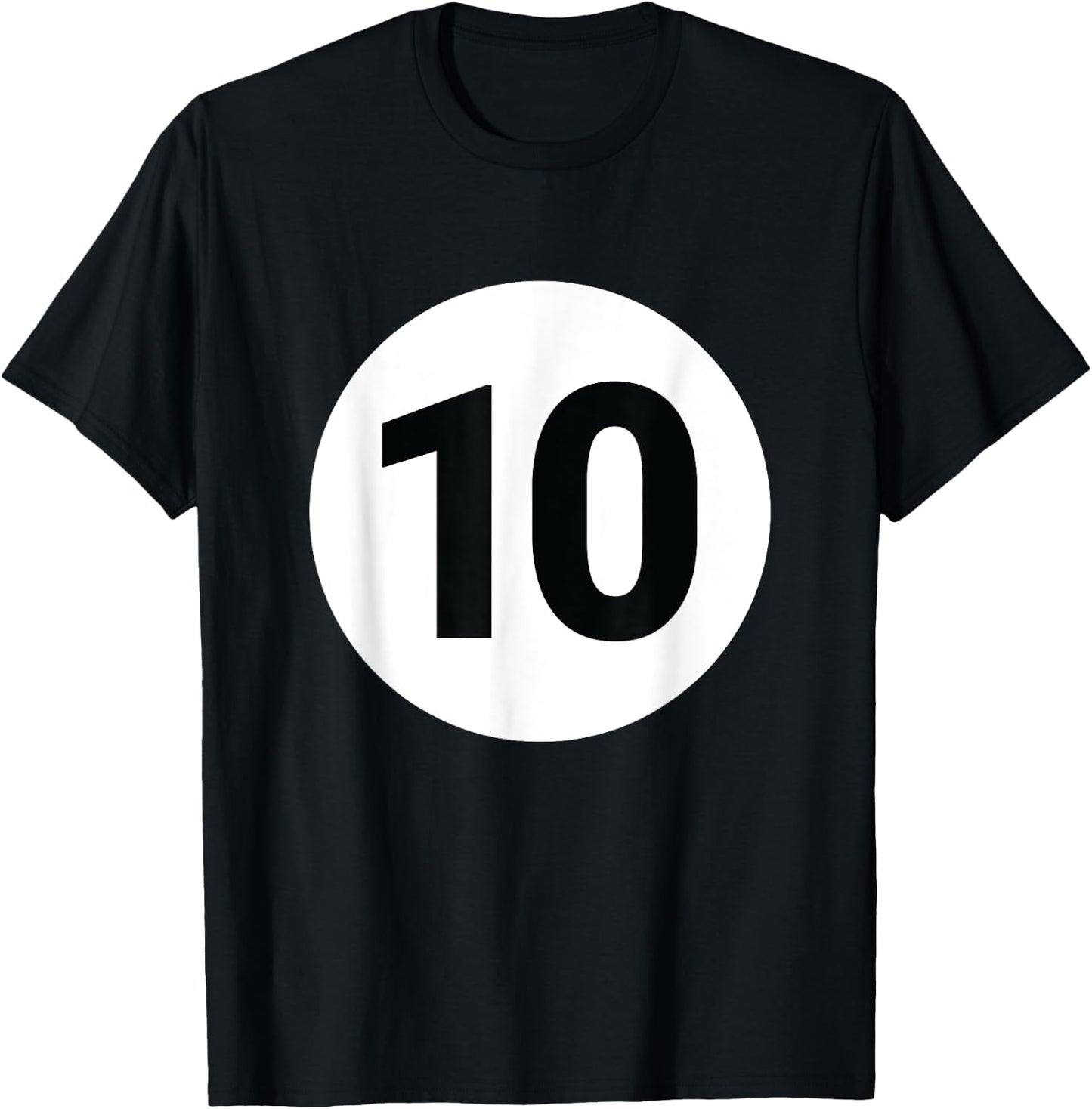8 Pool Ball 10 Billiards Costume Halloween Group Matching T-Shirt - T-Shirt | Black