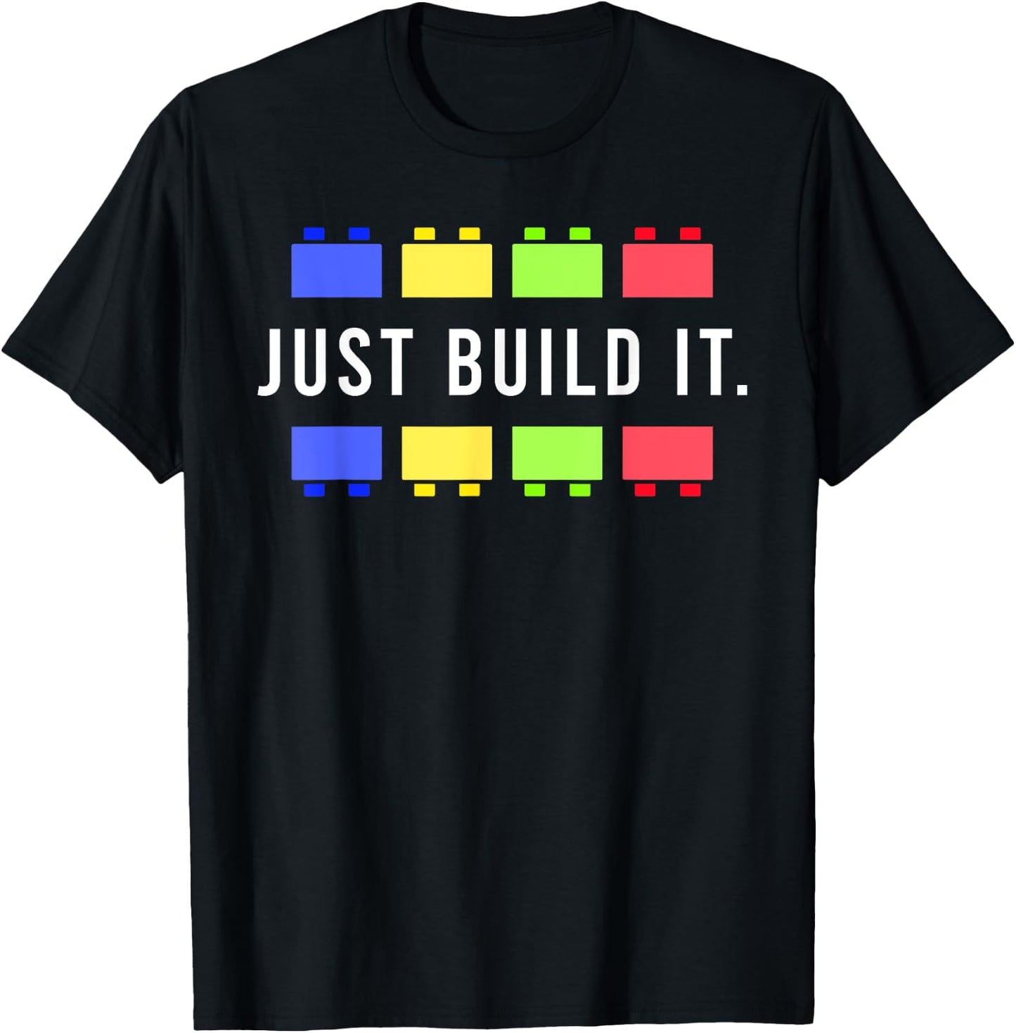 Build It Master Builder Construction Building Blocks Bricks Small T-Shirt - T-Shirt | Black