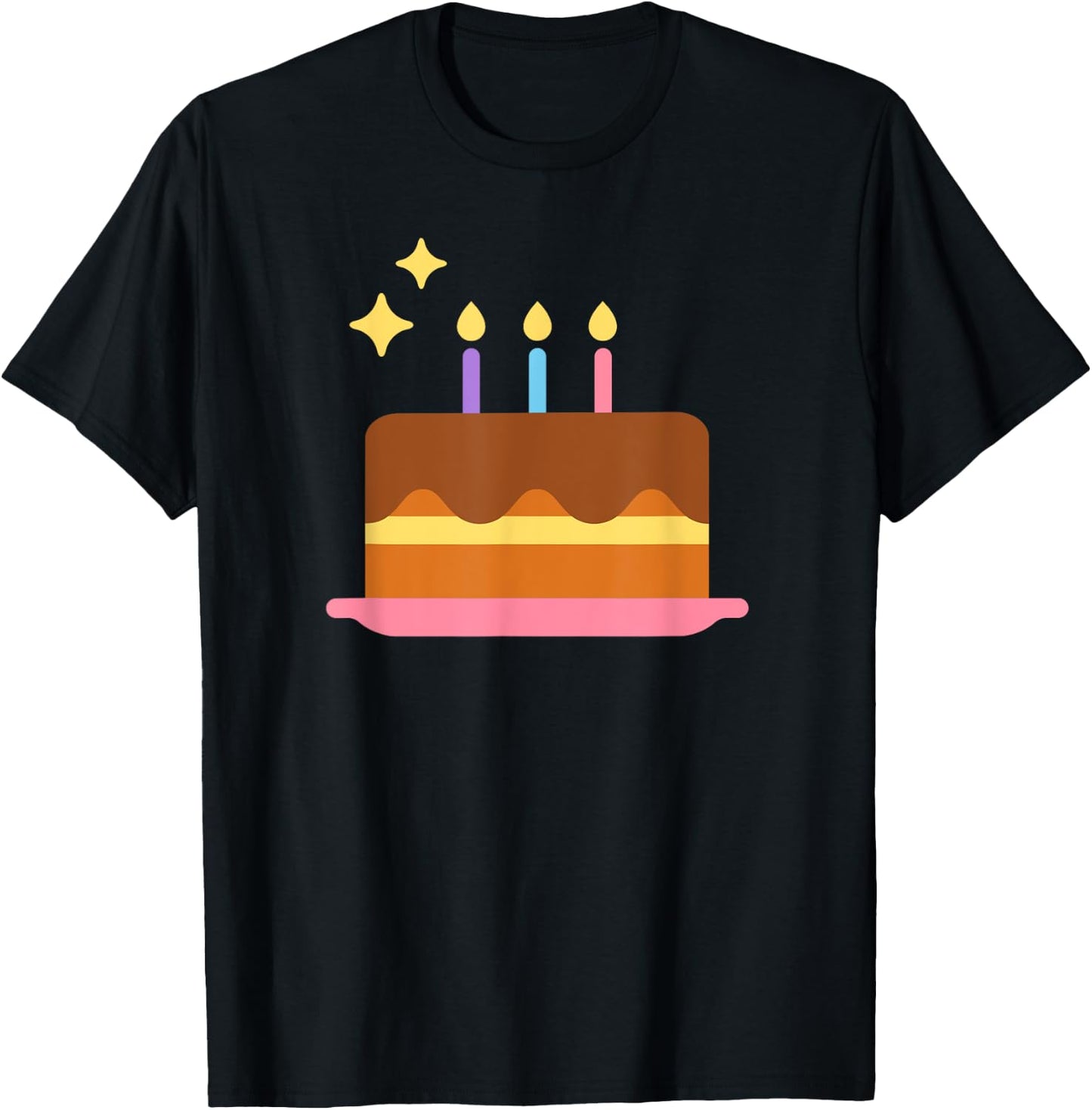 Cake with Candles and Chocolate , Women, Children T-Shirt - T-Shirt | Black