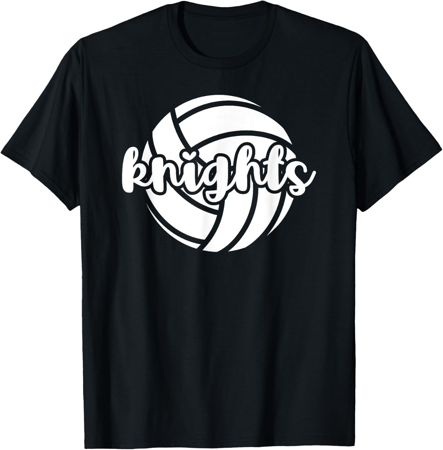 Knights Volleyball Team Mascot School Spirit Game Night T-Shirt - T-Shirt | Black