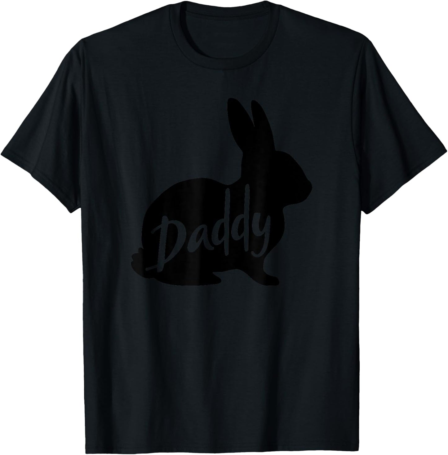 Daddy Bunny Rabbit Father Dad Easter T-Shirt - T-Shirt | Black