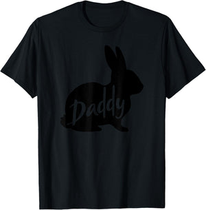 Daddy Bunny Rabbit Father Dad Easter T-Shirt - T-Shirt | Black