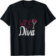 Fun Wine Diva Women Valentine Gift T-Shirt - T-Shirt | Black