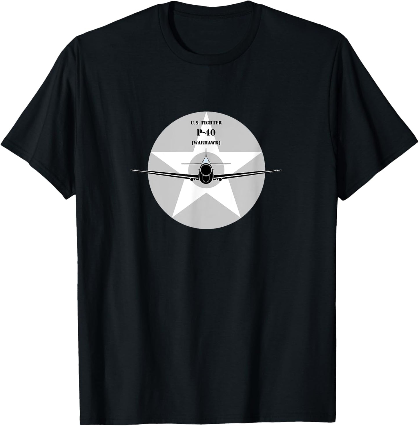 Curtiss P-40 Warhawk WW2 Fighter T-Shirt - T-Shirt | Black