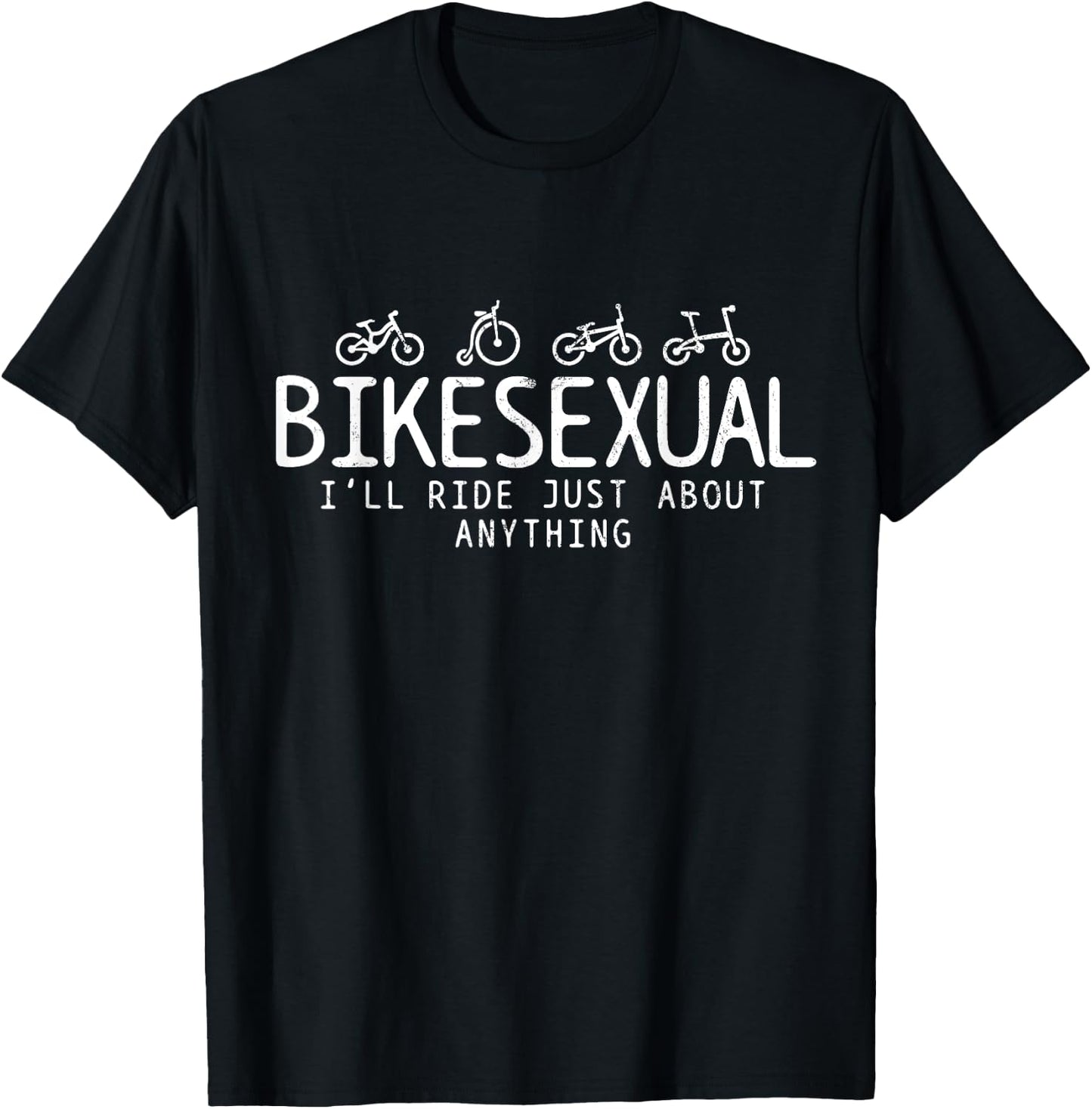 Bikesexual - Funny Bicycle Bike Cycling Shirt Gift T-Shirt - T-Shirt | Black