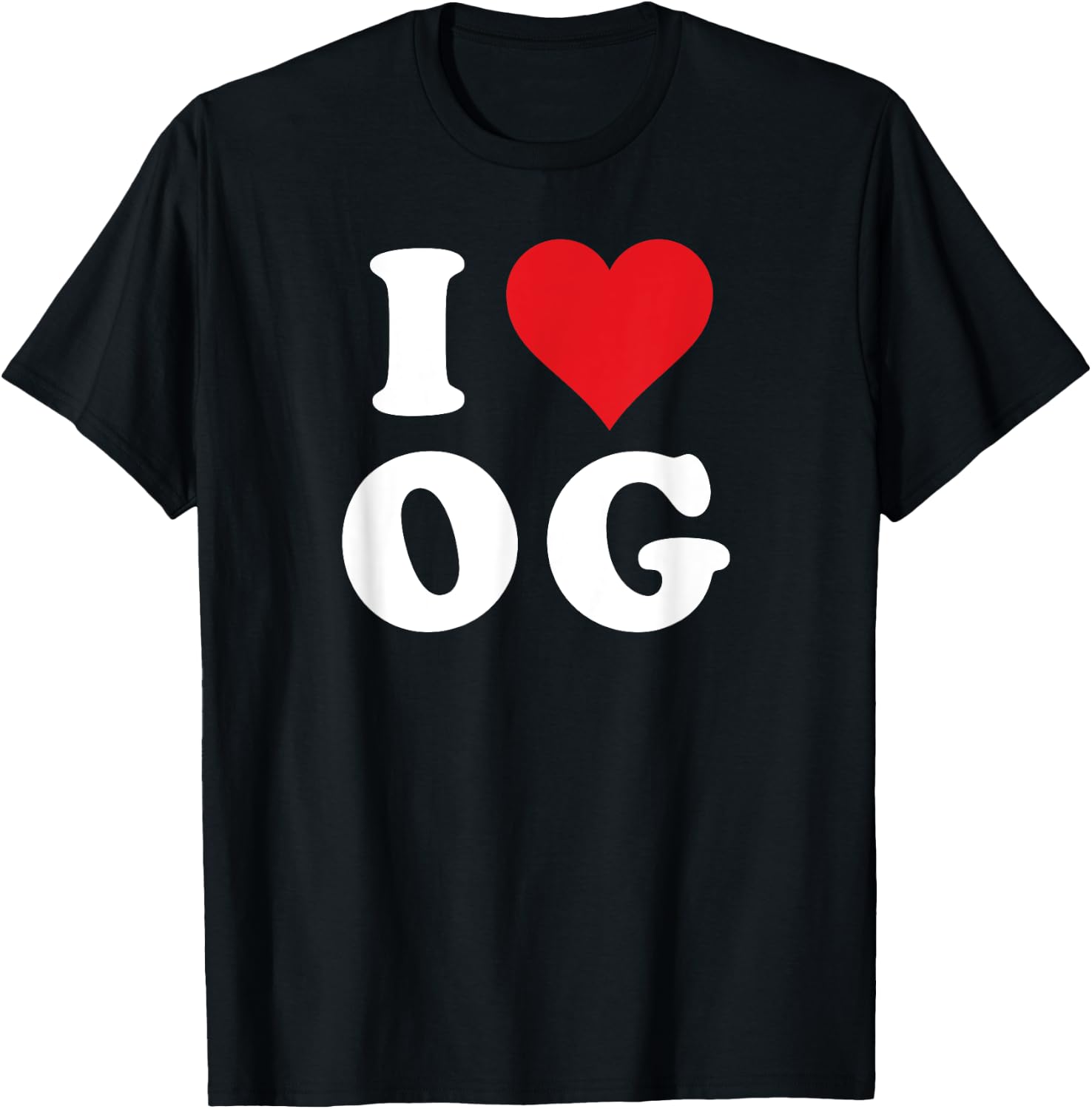 I Love OG Initials I Heart O.G. First Last Name O G T-Shirt - T-Shirt | Black