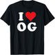 I Love OG Initials I Heart O.G. First Last Name O G T-Shirt - T-Shirt | Black