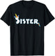 Unicorn Birthday Girl Funny Sister Sis Family T-Shirt - T-Shirt | Black