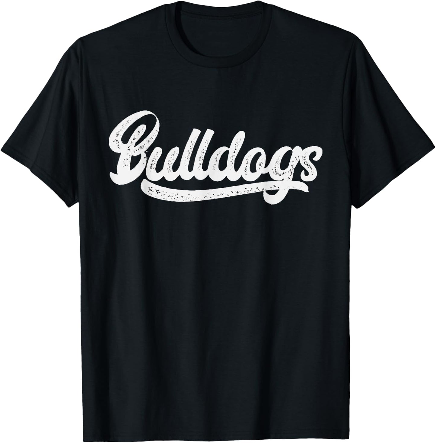 Bulldogs School Sports Fan Team Spirit Vintage Retro T-Shirt - T-Shirt | Black