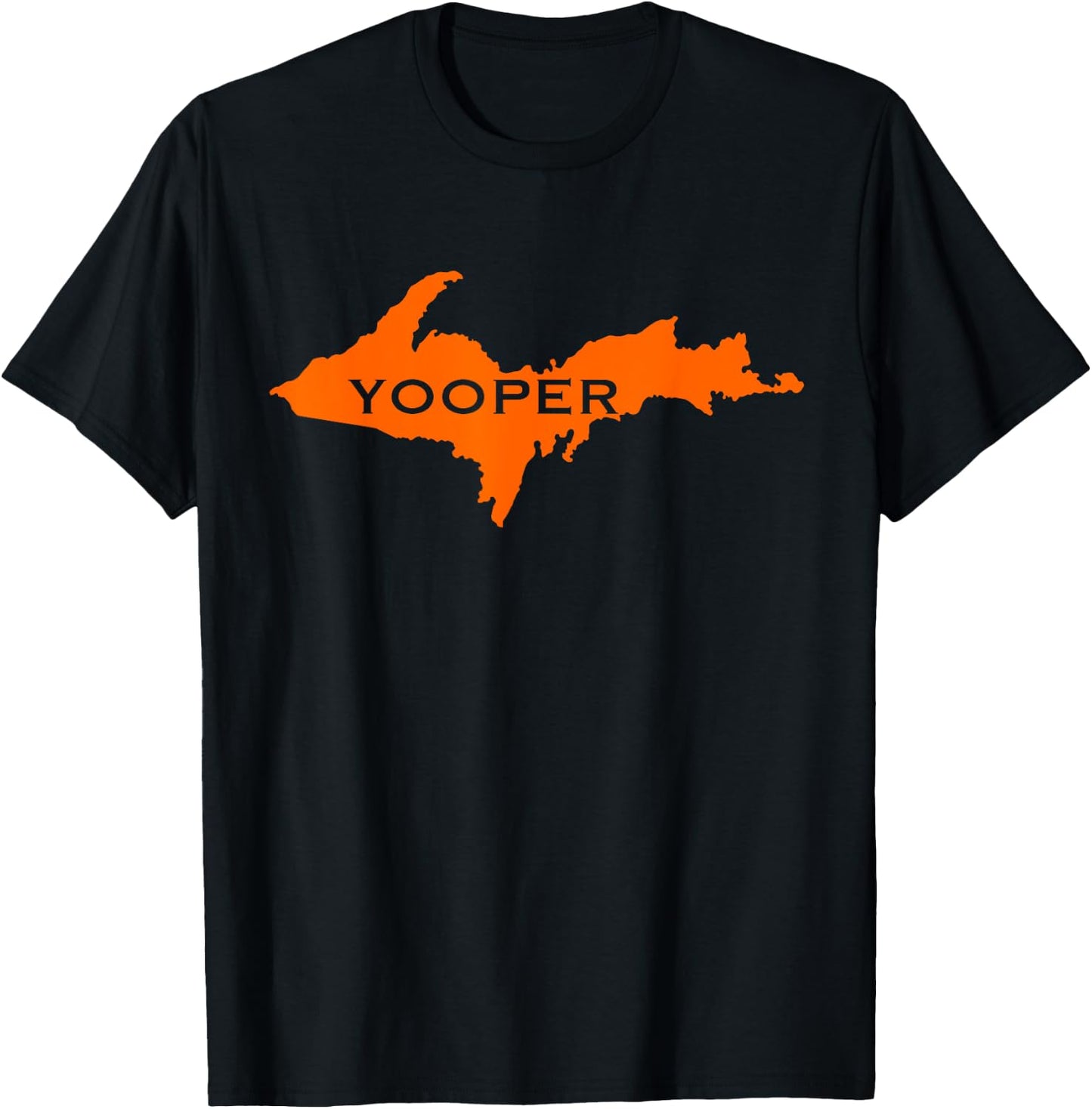 Yooper Hunter Blaze Orange Michigan UP T-Shirt - T-Shirt | Black