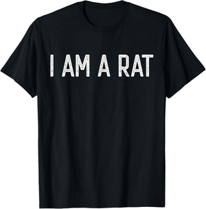 Halloween I am a Rat Funny Rats Lover I Heart Rat T-Shirt - T-Shirt | Black