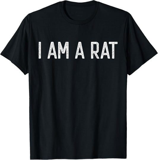 Halloween I am a Rat Funny Rats Lover I Heart Rat T-Shirt - T-Shirt | Black