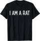 Halloween I am a Rat Funny Rats Lover I Heart Rat T-Shirt - T-Shirt | Black