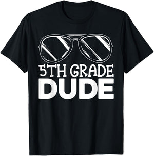 5th Grade Dude First Day Of School Boys Back To School T-Shirt - T-Shirt | Black