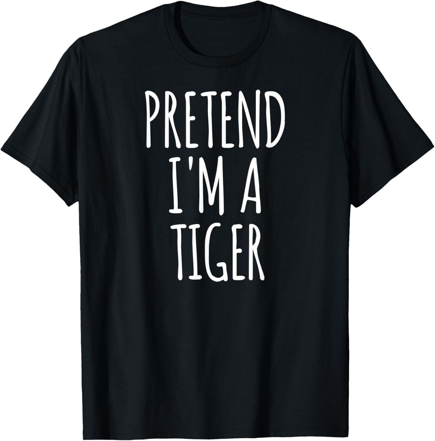Pretend I'm A Tiger Halloween Party Costume T-Shirt - T-Shirt | Black