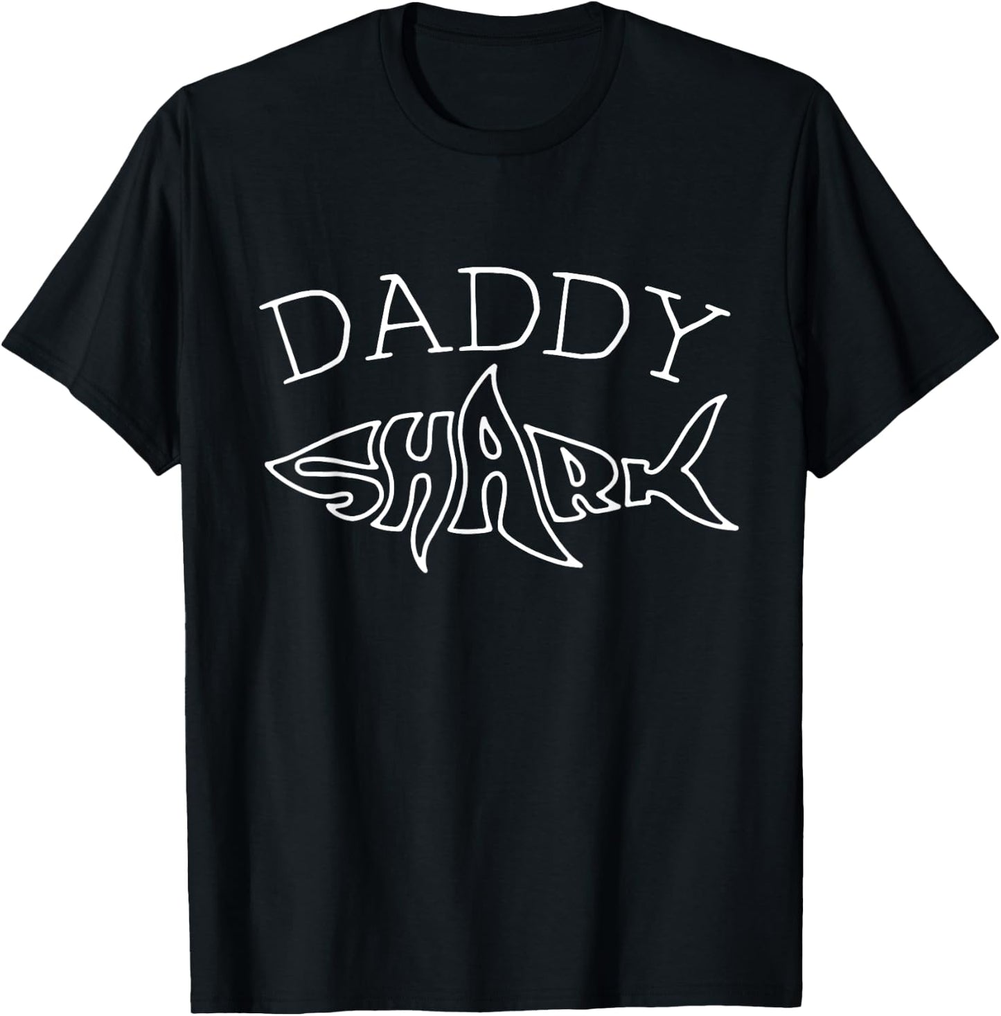 Daddy Birthday Shark Dad Matching Family Men T-Shirt - T-Shirt | Black